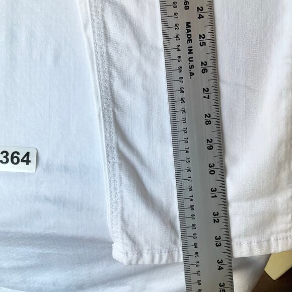 Lane Bryant Crop Genius Fit Women Denim Straight Leg Jeans size 20, White - Picture 3 of 12